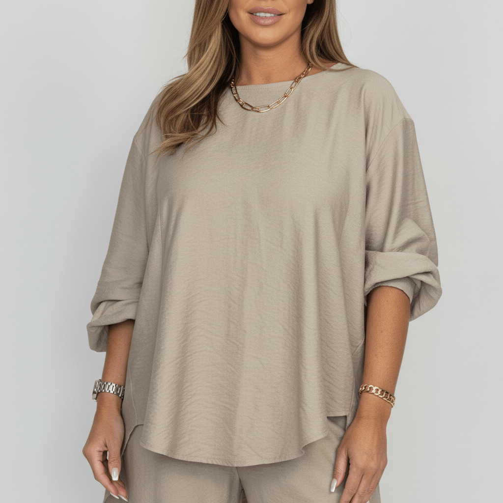 Susannah Two Piece Set Loose Top and Wide Leg Pants