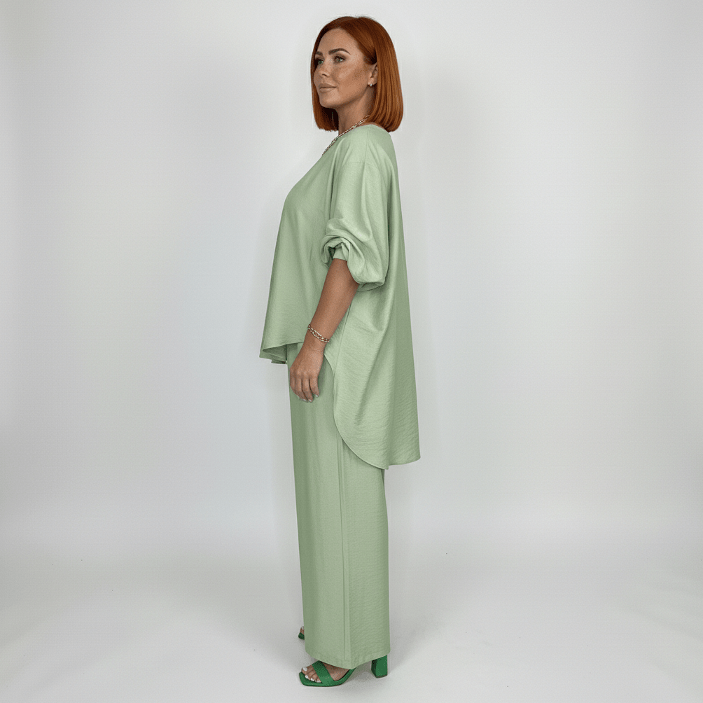 Susannah Two Piece Set Loose Top and Wide Leg Pants