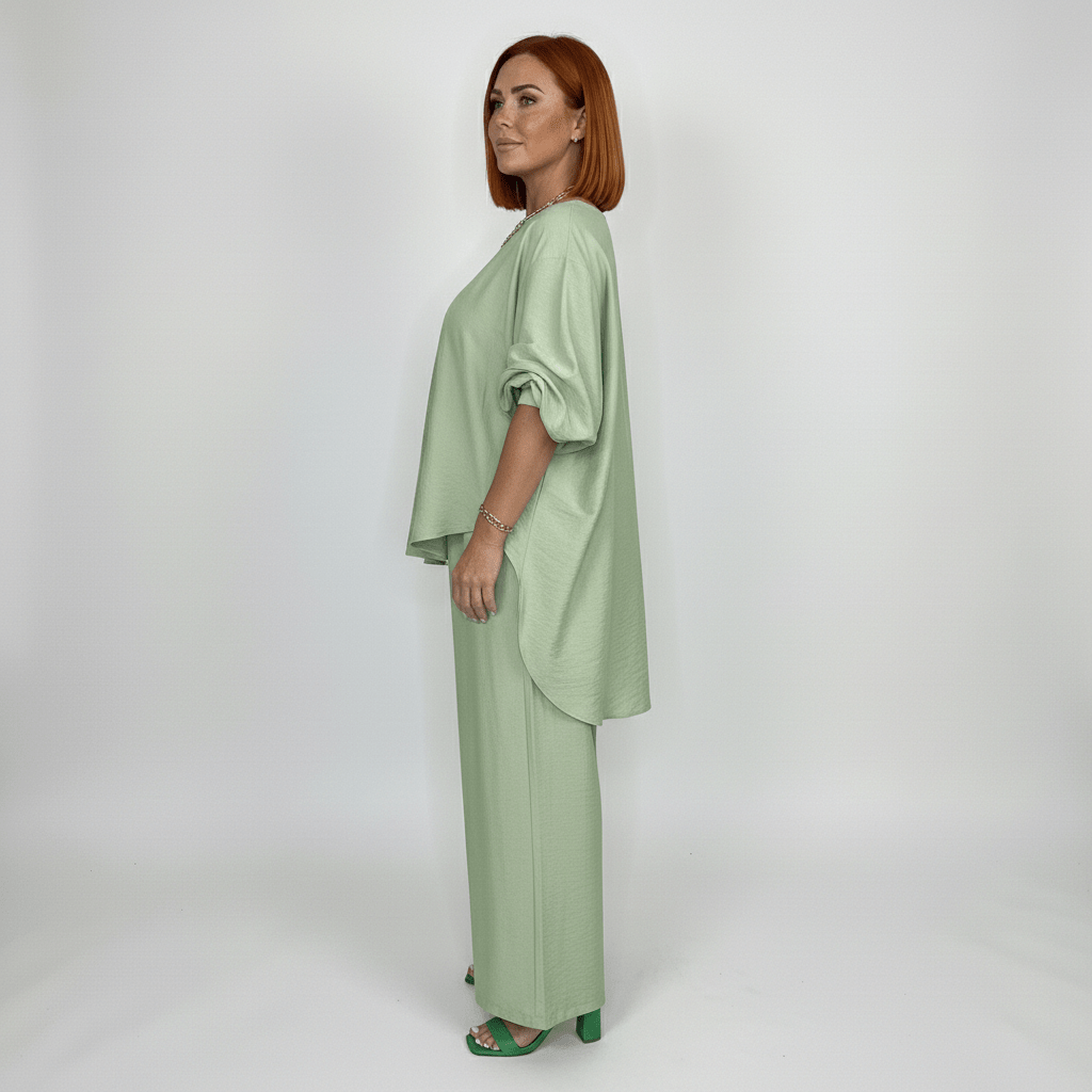 Susannah Two Piece Set Loose Top and Wide Leg Pants