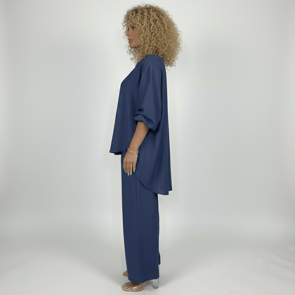 Susannah Two Piece Set Loose Top and Wide Leg Pants