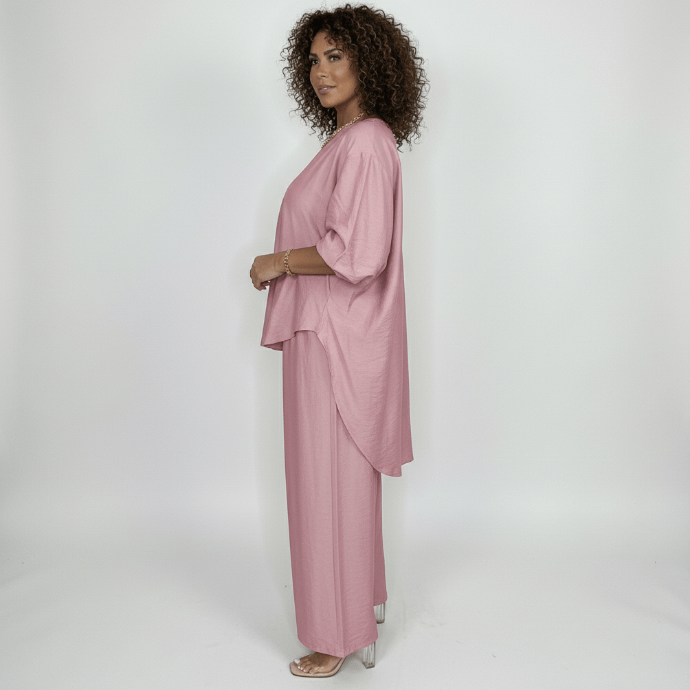 Susannah Two Piece Set Loose Top and Wide Leg Pants